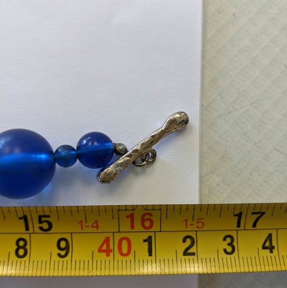 EVC COBALT BLUE LUCITE BUBBLE NECKLACE - Picture 6 of 8